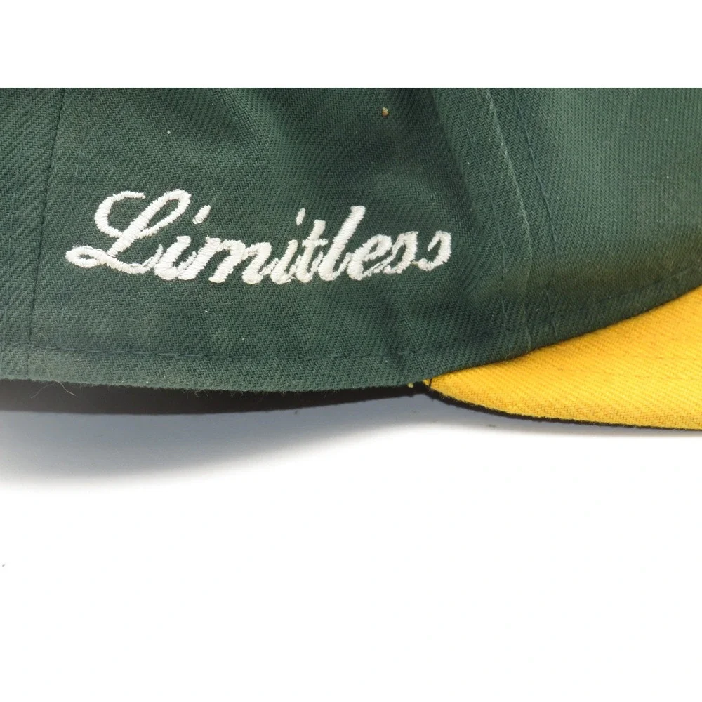 New Era 59FIFTY Oakland Athletics A's Fitted Hat Green Yellow Size 7 3/8